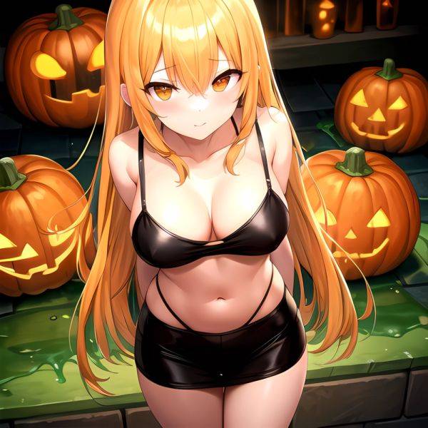 Orange Slime Messy Slime Big Boobs Pov Pumpkins Orange And Black Standing Up Facing The Viewer Arms Behind Back, 373812480 - AIHentai - aihentai.co on pornsimulated.com
