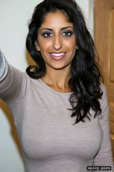 Thin emphasized eyebrows, selfie closeup, narrow chin, hypersexualized skinny young paki chav woman - spicy.porn on pornsimulated.com