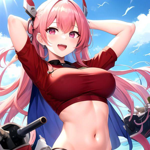 1girl D Absurdres Armpits Arms Behind Head Azur Lane Blush Breasts Bremerton Azur Lane Crop Top Highres Large Breasts Looking, 3085756222 - AIHentai - aihentai.co on pornsimulated.com