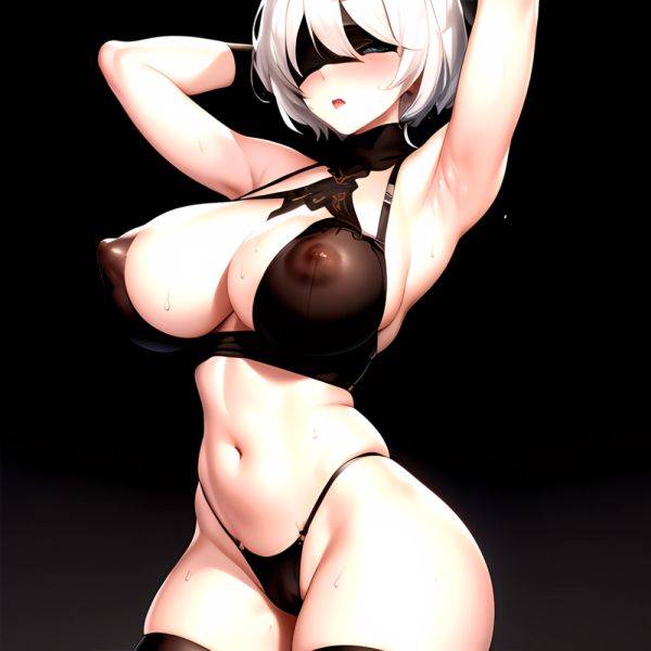 1girl 2b Nier Automata Areola Slip Arms Behind Head Arms Up Ass Expansion Blindfold Blush Breast Expansion Breasts Bursting Brea, 172143058 - AIHentai - aihentai.co on pornsimulated.com
