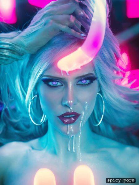 Emma wanttson has c cup boobs, neon lights, long hair, high makeup - spicy.porn on pornsimulated.com