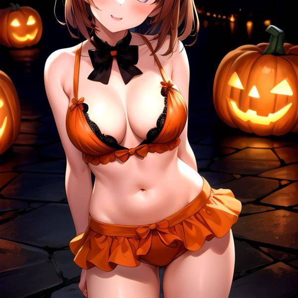 1girl Solo Sexy Outfit Halloween Pumpkins Standing Arms Behind Back, 3166382860 - AIHentai - aihentai.co on pornsimulated.com