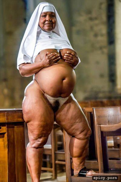 Nun 65 years old hairy, ultrarealistic, in church, full body face - spicy.porn on pornsimulated.com