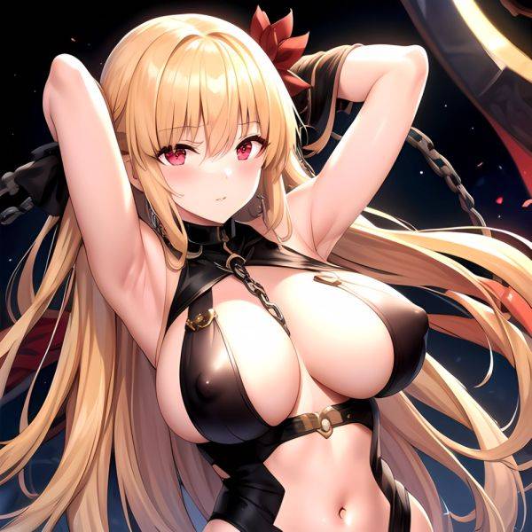 1girl Absurdres Armpits Arms Up Arms Behind Head Barghest Fate Barghest Second Ascension Fate Blonde Hair Blush Breasts Chain Ch, 2539924336 - AIHentai - aihentai.co on pornsimulated.com