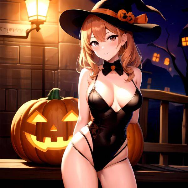 1girl Solo Sexy Outfit Halloween Pumpkins Standing Arms Behind Back, 3287698127 - AIHentai - aihentai.co on pornsimulated.com