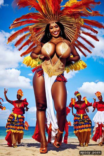 Color portrait, huge natural boobs, 58 yo beautiful white caribbean carnival dancer - spicy.porn on pornsimulated.com