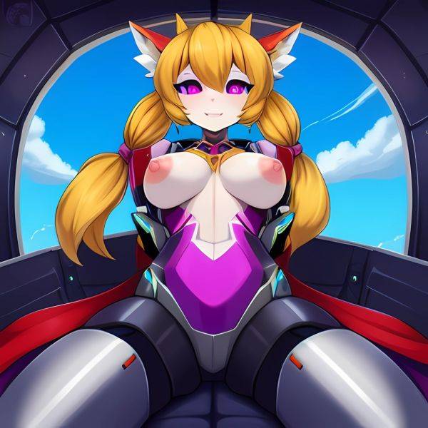 Android Exposed Breasts Pov Gynoid Mecha Girl Robot Robot Girl Twintails Vermana Arms Behind Back, 1821531206 - AIHentai - aihentai.co on pornsimulated.com