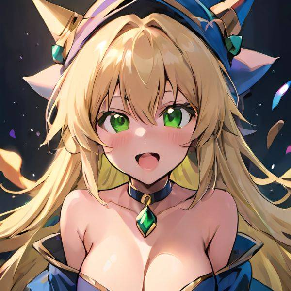1boy 1girl D Absurdres Bare Shoulders Blonde Hair Blue Headwear Blush Blush Stickers Breasts Breasts Squeezed Together Censored, 2117625472 - AIHentai - aihentai.co on pornsimulated.com