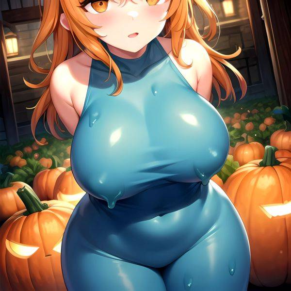 Orange Slime Messy Slime Big Boobs Pov Pumpkins Orange And Black Standing Up Facing The Viewer Arms Behind Back, 2571109520 - AIHentai - aihentai.co on pornsimulated.com