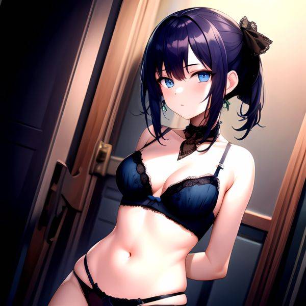 1girl Solo Gothic Emo Lingerie Arms Behind Back Facing The Viewer Blue Eyes, 2808702508 - AIHentai - aihentai.co on pornsimulated.com