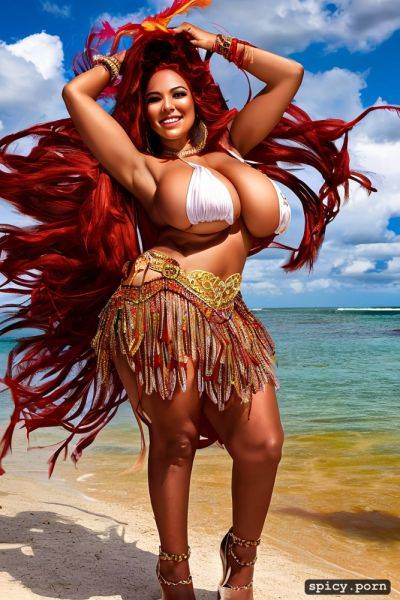 Color portrait, huge natural boobs, 24 yo beautiful white caribbean carnival dancer - spicy.porn on pornsimulated.com
