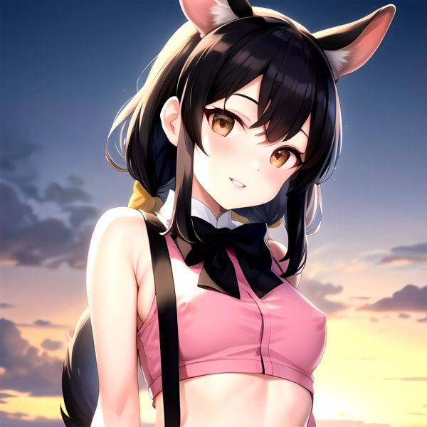 1girl Aardvark Kemono Friends Animal Ears Bare Shoulders Black Bow Black Bowtie Black Hair Bow Bowtie Breasts Brown Eyes Cropped, 608472399 - AIHentai - aihentai.co on pornsimulated.com