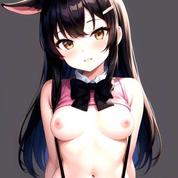 1girl Aardvark Kemono Friends Animal Ears Bare Shoulders Black Bow Black Bowtie Black Hair Bow Bowtie Breasts Brown Eyes Cropped, 1676579991 - AIHentai - aihentai.co on pornsimulated.com