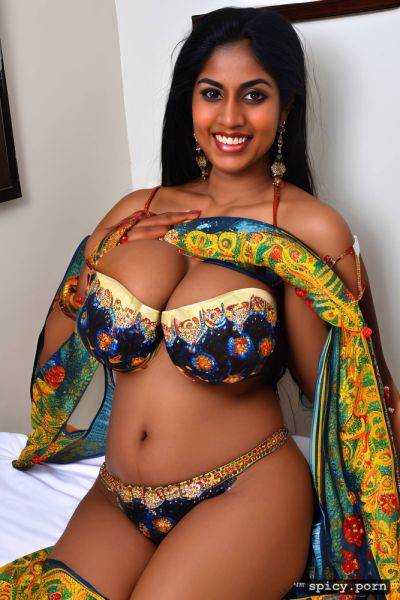 Perfect boobs, saree, gorgeous smiling face, milky white skintone - spicy.porn on pornsimulated.com