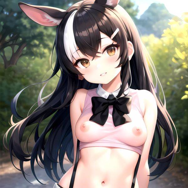 1girl Aardvark Kemono Friends Animal Ears Bare Shoulders Black Bow Black Bowtie Black Hair Bow Bowtie Breasts Brown Eyes Cropped, 3747174750 - AIHentai - aihentai.co on pornsimulated.com
