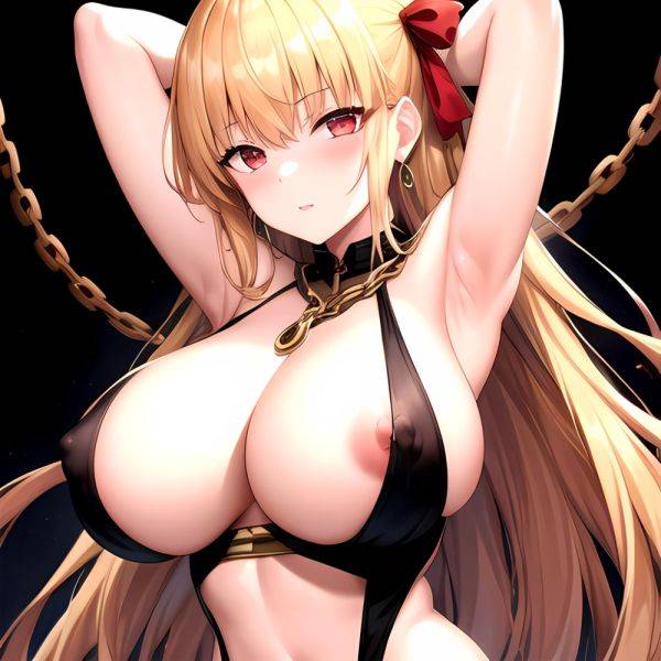 1girl Absurdres Armpits Arms Up Arms Behind Head Barghest Fate Barghest Second Ascension Fate Blonde Hair Blush Breasts Chain Ch, 1343176357 - AIHentai - aihentai.co on pornsimulated.com