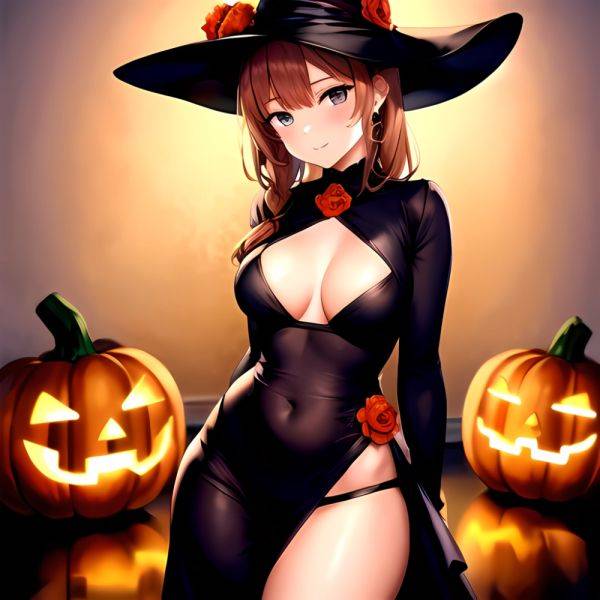 1girl Solo Sexy Outfit Halloween Pumpkins Standing Arms Behind Back, 2257266723 - AIHentai - aihentai.co on pornsimulated.com