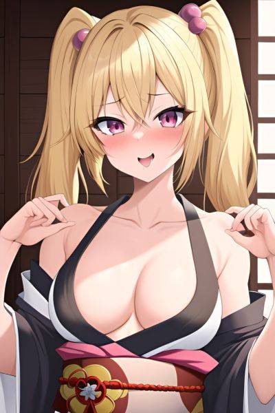 Anime Muscular Small Tits 30s Age Ahegao Face Blonde Pigtails Hair Style Light Skin Painting Strip Club Close Up View Plank Kimono - AI Hentai - aihentai.co on pornsimulated.com