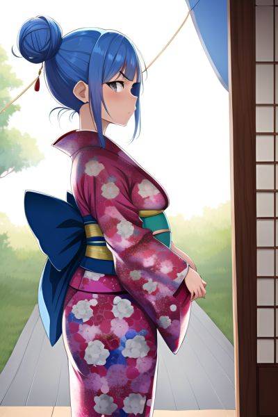 Anime Pregnant Small Tits 60s Age Serious Face Blue Hair Hair Bun Hair Style Light Skin Comic Tent Side View Bending Over Kimono - AI Hentai - aihentai.co on pornsimulated.com