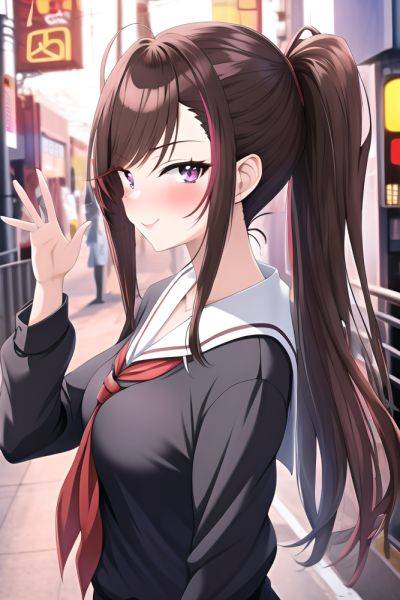Anime Busty Small Tits 18 Age Happy Face Brunette Slicked Hair Style Light Skin Cyberpunk Wedding Side View T Pose Schoolgirl 3662185469912596067 - AI Hentai - aihentai.co on pornsimulated.com