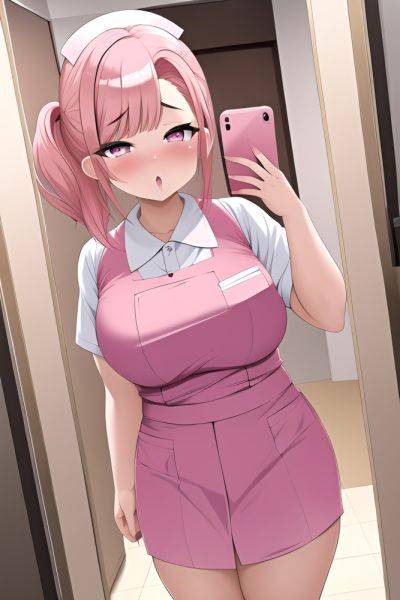 Anime Chubby Small Tits 40s Age Ahegao Face Pink Hair Slicked Hair Style Light Skin Mirror Selfie Mall Front View Jumping Nurse 3662251184709561906 - AI Hentai - aihentai.co on pornsimulated.com