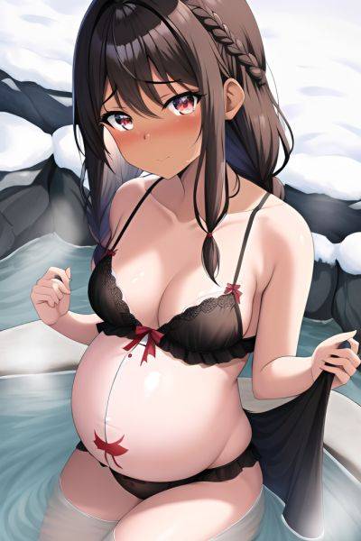 Anime Pregnant Small Tits 20s Age Sad Face Brunette Braided Hair Style Dark Skin Crisp Anime Snow Close Up View Bathing Lingerie 3662266646591979037 - AI Hentai - aihentai.co on pornsimulated.com