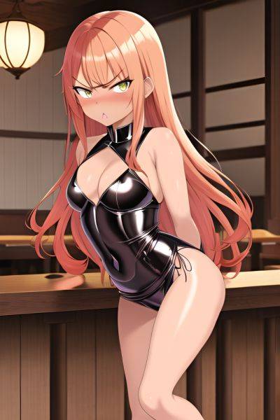 Anime Busty Small Tits 40s Age Angry Face Ginger Straight Hair Style Dark Skin Dark Fantasy Restaurant Front View Bending Over Latex 3662363281561108620 - AI Hentai - aihentai.co on pornsimulated.com
