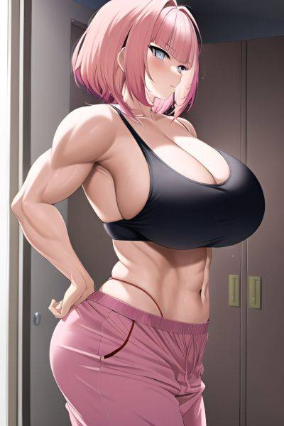 Anime Muscular Huge Boobs 18 Age Serious Face Pink Hair Pixie Hair Style Light Skin Warm Anime Locker Room Side View Jumping Pajamas 3662382608563267048 - AI Hentai - aihentai.co on pornsimulated.com