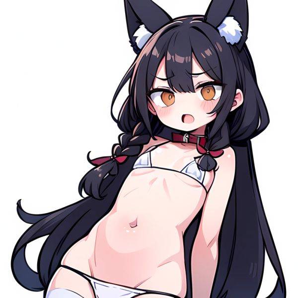 Minegumo Kancolle 1girl Animal Ears Bikini Braid Brown Eyes Cloud Hair Ornament Fake Animal Ears Fur Collar Fur Cuffs Light, 1040598032 - AI Hentai - aihentai.co on pornsimulated.com