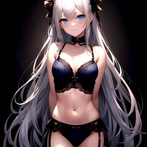 1girl Solo Gothic Emo Lingerie Arms Behind Back Facing The Viewer Blue Eyes, 2671500250 - AI Hentai - aihentai.co on pornsimulated.com