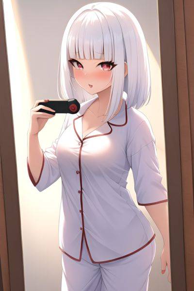 Anime Busty Small Tits 70s Age Ahegao Face White Hair Bangs Hair Style Light Skin Mirror Selfie Lake Close Up View Gaming Pajamas 3663074529889066860 - AI Hentai - aihentai.co on pornsimulated.com