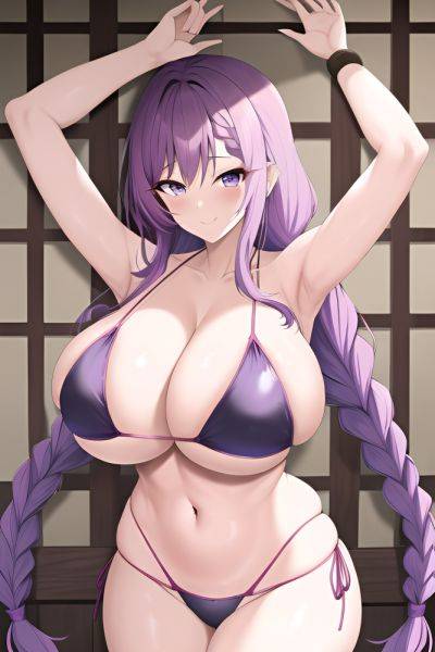 Anime Skinny Huge Boobs 50s Age Happy Face Purple Hair Braided Hair Style Light Skin Dark Fantasy Prison Front View On Back Bikini 3663669813329915238 - AI Hentai - aihentai.co on pornsimulated.com