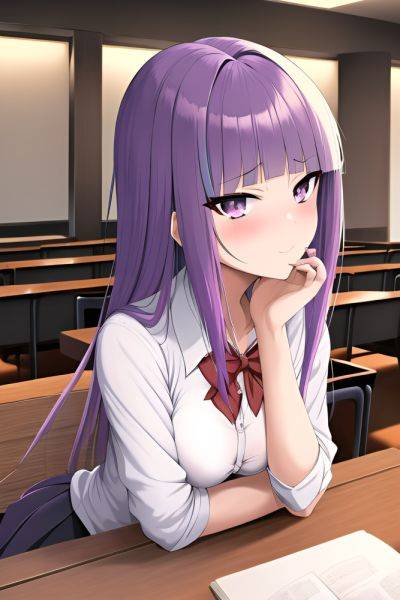 Anime Skinny Small Tits 70s Age Seductive Face Purple Hair Bangs Hair Style Light Skin Charcoal Casino Front View Plank Schoolgirl 3663793509077903907 - AI Hentai - aihentai.co on pornsimulated.com
