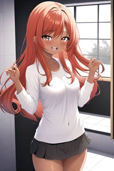Anime Busty Small Tits 70s Age Laughing Face Ginger Straight Hair Style Dark Skin Black And White Bathroom Front View Yoga Mini Skirt 3663878548331735926 - AI Hentai - aihentai.co on pornsimulated.com