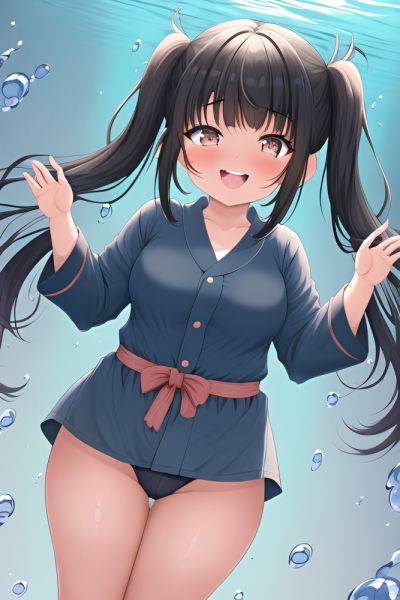 Anime Chubby Small Tits 30s Age Laughing Face Black Hair Pigtails Hair Style Dark Skin Vintage Underwater Close Up View T Pose Bathrobe 3663963589225905443 - AI Hentai - aihentai.co on pornsimulated.com