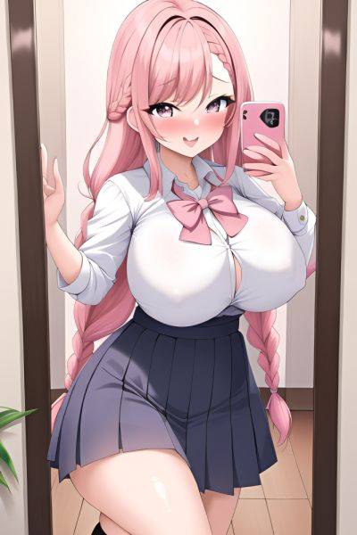 Anime Skinny Huge Boobs 30s Age Orgasm Face Pink Hair Braided Hair Style Light Skin Mirror Selfie Mall Front View T Pose Schoolgirl 3664025436755801669 - AI Hentai - aihentai.co on pornsimulated.com