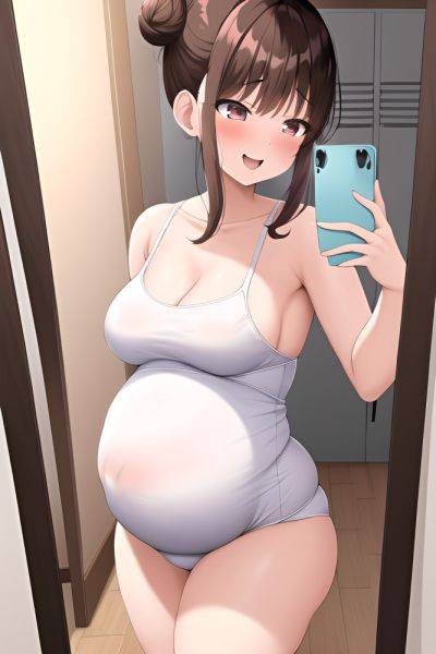 Anime Pregnant Small Tits 40s Age Laughing Face Brunette Hair Bun Hair Style Light Skin Mirror Selfie Locker Room Front View Sleeping Bra 3664033166076097502 - AI Hentai - aihentai.co on pornsimulated.com