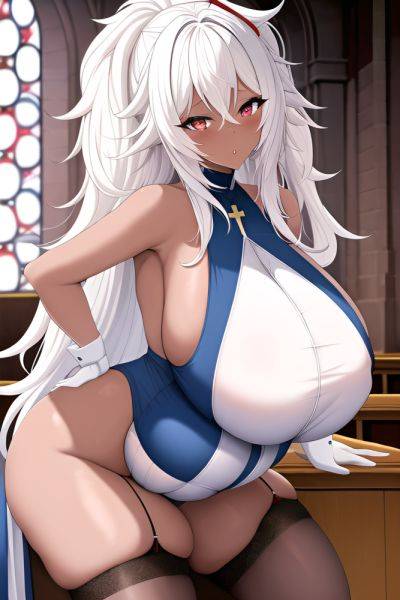 Anime Pregnant Huge Boobs 18 Age Ahegao Face White Hair Messy Hair Style Dark Skin Crisp Anime Church Close Up View Bending Over Stockings 3664524082449051181 - AI Hentai - aihentai.co on pornsimulated.com