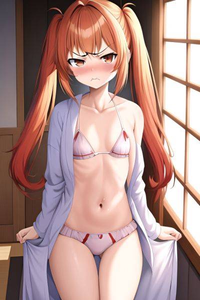 Anime Skinny Small Tits 18 Age Angry Face Ginger Pigtails Hair Style Light Skin Painting Wedding Front View Sleeping Bathrobe 3664728952391961957 - AI Hentai - aihentai.co on pornsimulated.com