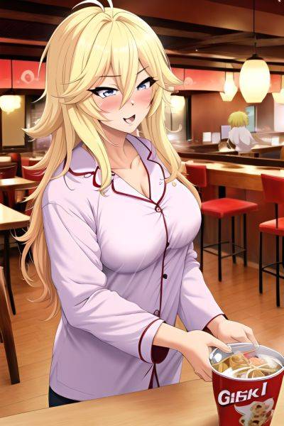 Anime Muscular Small Tits 60s Age Ahegao Face Blonde Messy Hair Style Light Skin Film Photo Restaurant Front View Gaming Pajamas 3664980206361641339 - AI Hentai - aihentai.co on pornsimulated.com