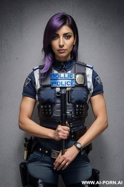 Sexy cop with handcuffs ready to arrest you - ai-porn.ai on pornsimulated.com