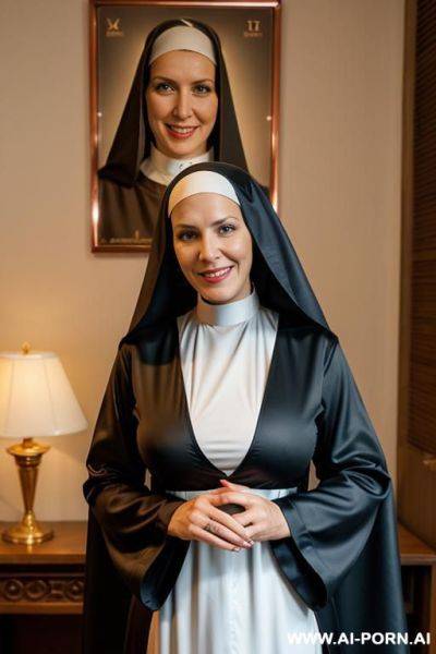 .((nun)), ((handjob to a huge cock)). - ai-porn.ai on pornsimulated.com