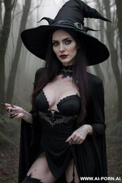 Extra slender tall horny witch, green eyes - ai-porn.ai on pornsimulated.com