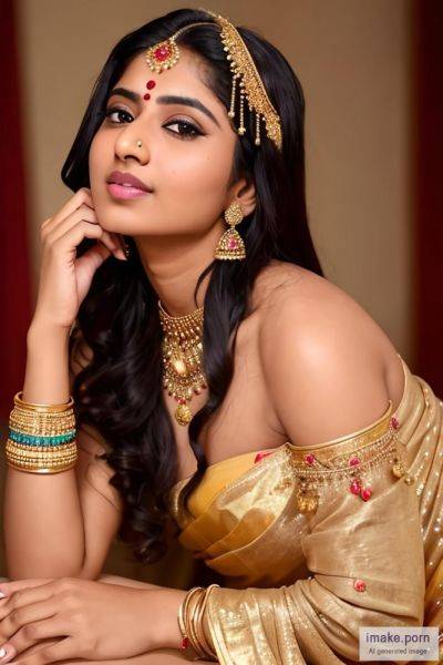 Indian girl Anushka Sen with cat earsand gold crown and jewels... - imake.porn - India on pornsimulated.com