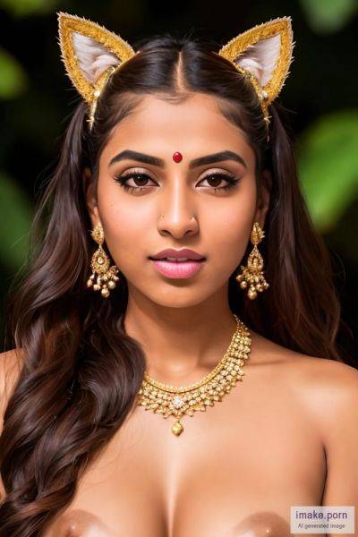 Indian girl with cat ears and gold jewels and red headed pony... - imake.porn - India on pornsimulated.com