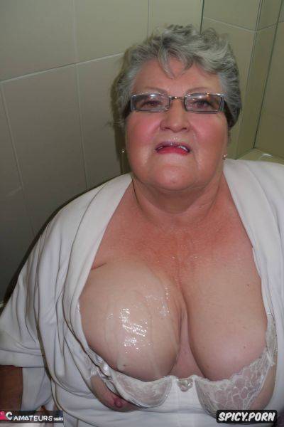 Pov, masterpiece, short gray hair, in the toilet, old senior grandmothers - spicy.porn on pornsimulated.com