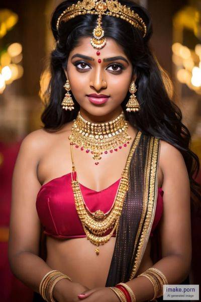 Indian girl keerthi with black devil horns in head and gold... - imake.porn - India on pornsimulated.com