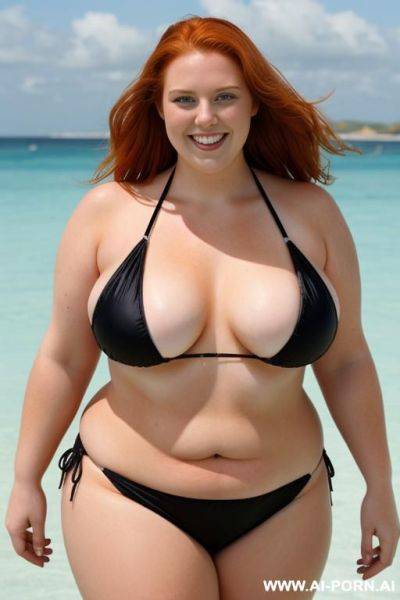 A big-bodied woman wearing a bikini - ai-porn.ai on pornsimulated.com