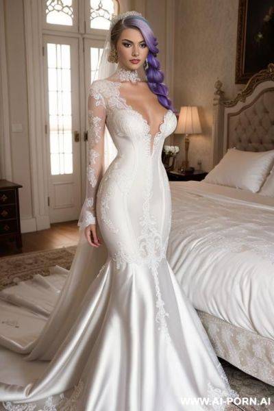 Beautiful woman, wedding dress, showing tits, showing pussy, hairy pussy, ((trimmed hair pussy)), ((pubic hair pussy)), ((trimmed pubic hair pussy)), ((cameltoe pussy)), ((show perfect pussy)) - ai-porn.ai on pornsimulated.com