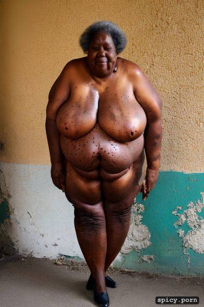 Freckles, obese, boobs, legs wide spread, black skin, color - spicy.porn on pornsimulated.com